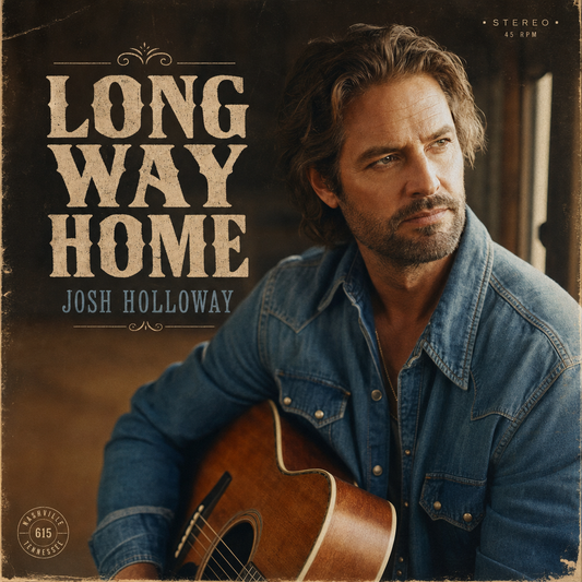 Country style record single cover